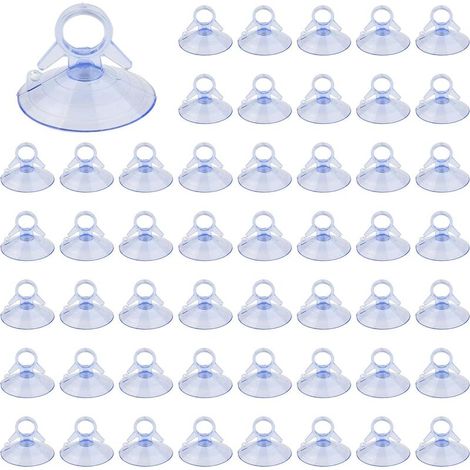 45-mm-Mini-Saugnapf, 50 Stück, Saugnäpfe für die Karosserie, PVC-Kunststoff-Saugnapf ohne Haken, transparente Gummisaugnäpfe, stark haftende Saugnäpfe für Autos, Camping und Sonnenblenden (1/5)