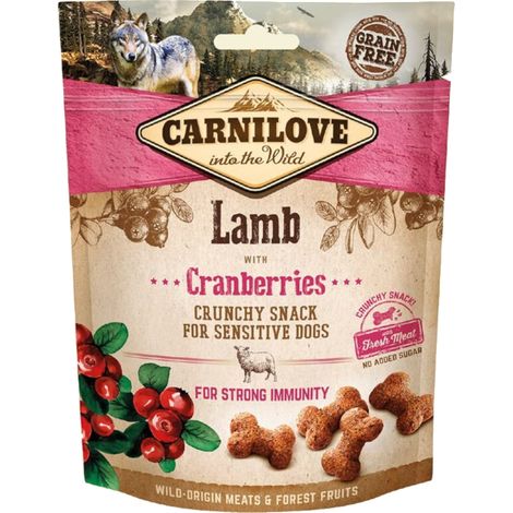 Carnilove Snack per cani croccante di agnello con mirtilli rossi 200 g