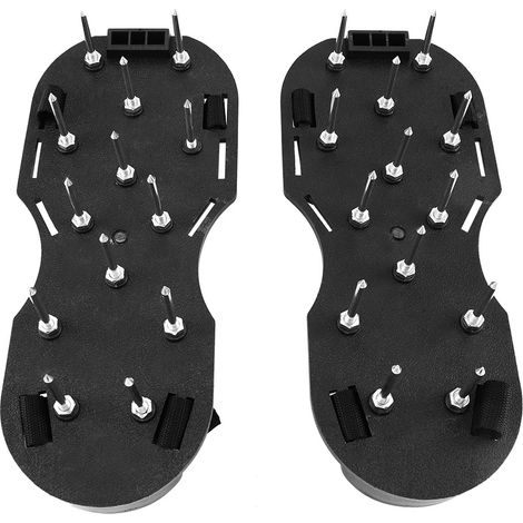 1 paire chaussures à clous pour aération et scarification de pelouse, outil de jardinage gazon (1/5)