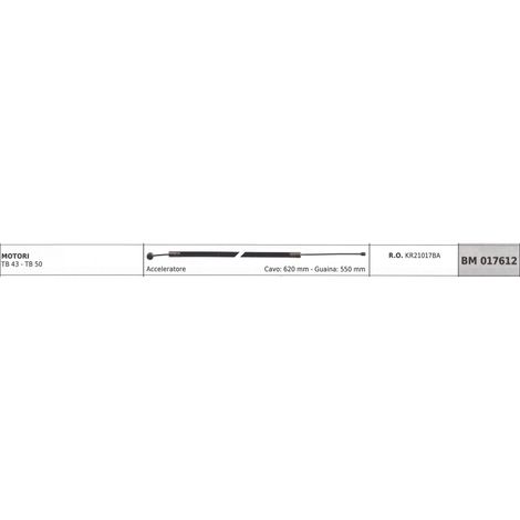 Cavo acceleratore MITSUBISHI decespugliatore TB43 TB50 cavo 620 mm guaina 550 mm