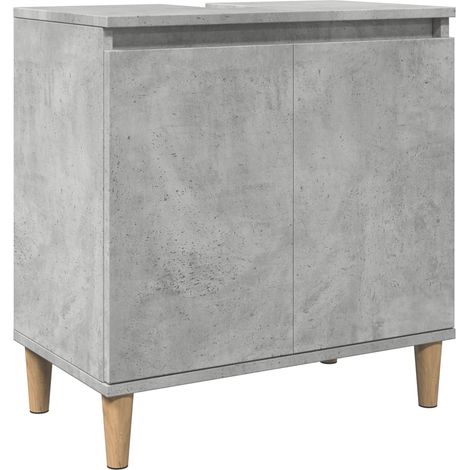 Sink Cabinet Concrete Grey 58x33x60 cm Engineered Wood vidaXL