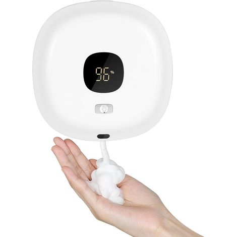 Automatischer Wandseifenspender, 300 ml, berührungsloser Schaumseifenspender mit Sensor, weiß - AquaForge (1/5)