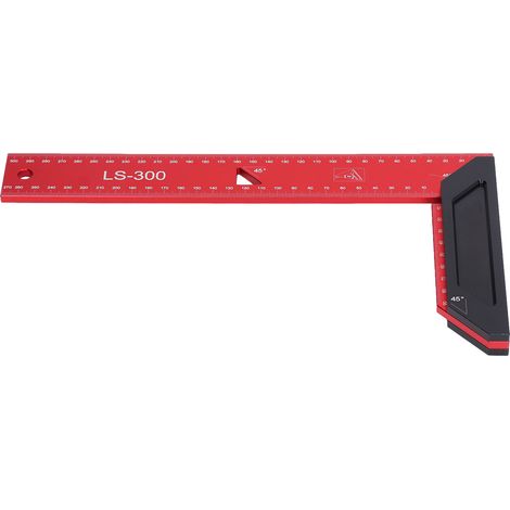 Équerre aluminium charpente menuiserie précise en L traçage gravure laser pour ébéniste 300 mm avec clé (1/5)