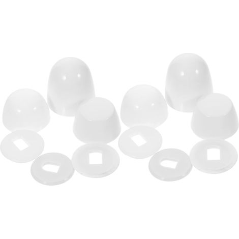 Cache-boulons 2 Sets de Toilette, Abs, Blanc (1/5)