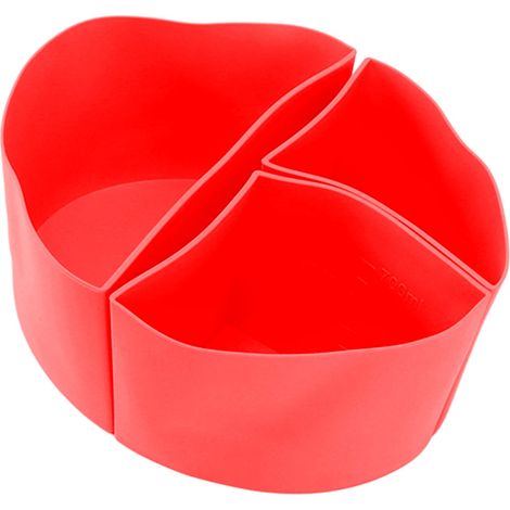 Divisorio in silicone per pentole, riutilizzabile, in silicone alimentare, eccellente idea regalo 3 in 1, rivestimento per pentola a cottura lenta per ristoranti. (Rosso). (1/5)