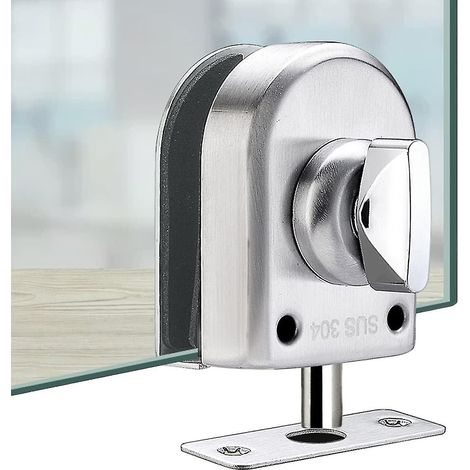 Serrure de porte vitrée en acier inoxydable, verrou de sol, verrou de porte, verrou de sol pour salle de bain, toilettes, magasin, portes vitrées Sxq-AquaForge (1/5)