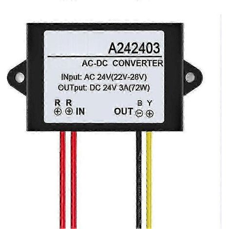 Module adaptateur convertisseur d'alimentation étanche miniature 24 V CA vers 24 V CC 1/2/3 A Qinhai