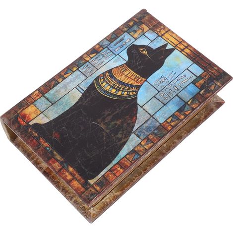 Boîte de Rangement Forme pour Souvenirs et Bijoux Décoratif Vintage Bois Coffre-fort Discret pour Petits Objets (1/5)