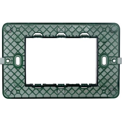 Supporto ettroit compatibile vimar plana 3 moduli verde - ev0203