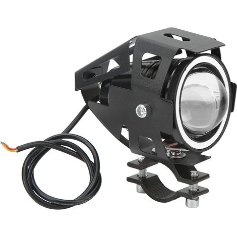 Projecteur LED 30W pour moto avec réglage des feux de croisement/route, étanche IP68, universel 12-60V, lumière bleue. (1/5)