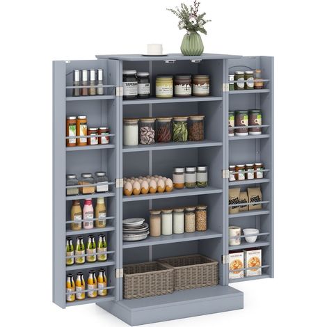 Mobile da cucina con 2 ante e ripiani regolabili grigio 224303166 (1/5)