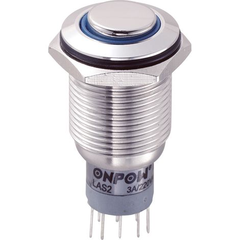 TRU COMPONENTS 701808 LAS2GQH-22E/B/12V/S/P Vandalismusgeschützter Drucktaster 250 V/AC 3 A 2 x Ein/ (1/3)
