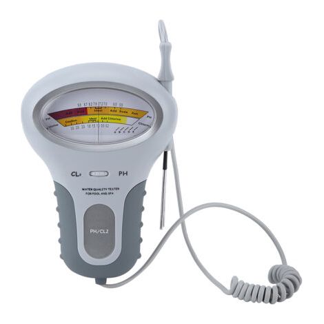 Portable water quality meter for swimming pools – Measures chlorine and pH levels – Accurate and reliable – Battery not included--DTEKGAZ