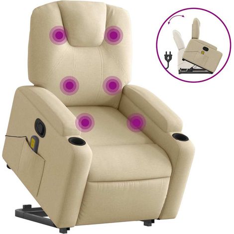 Maison Exclusive - Silla de masaje reclinable de pie de tela colo