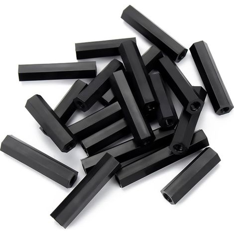 M2 M2.5 M3 M4 Nylon Hex Entretoise Écrou Standoffs M2.5  6 mm,50 pcs (1/5)