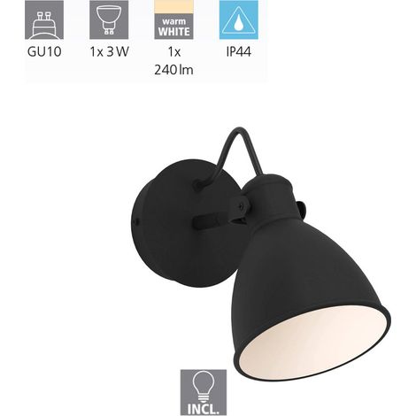 Lampada murale San Peri 1 GU10 1x3W L: 13 cm H: 18 cm Dimmabile (1/4)