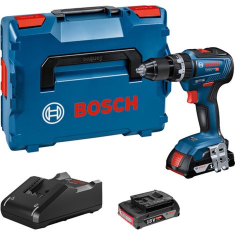 Bosch Akku-Schlagbohrschrauber GSB 18V-55 mit 2 Akkus 18V 2.0Ah, Schnellladegerät und L-Case (1/5)