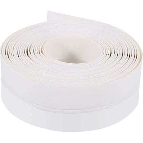Tira de sellado autoadhesiva de caucho de silicona para puertas y ventanas - 3,5 cm de ancho - Impermeable - Resistente al viento - Resistente al polvo - Insonorizada - 5 m (blanca) -Crezuo