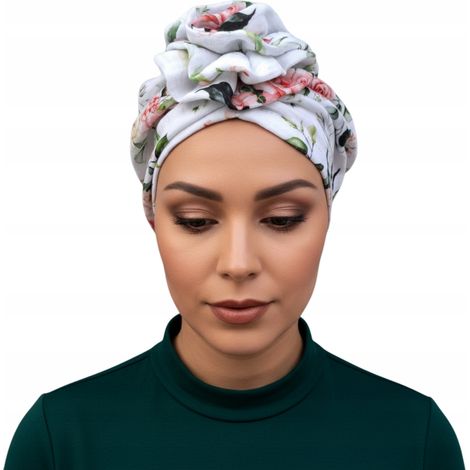 Klassischer Mussa 050 Rosen-Turban aus Baumwollmusselin – Komfort und Stil (1/5)