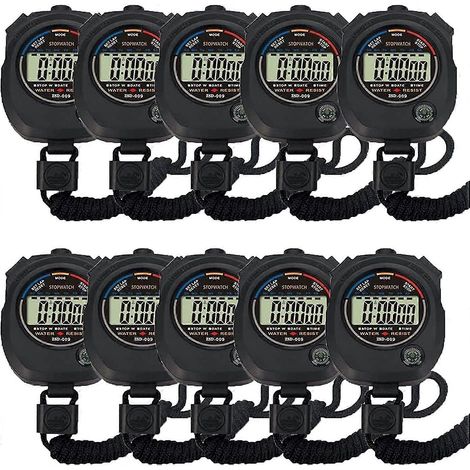 Chronomètre électronique multifonction pour le sport, grand écran avec affichage de la date et de l'heure et fonction alarme, idéal pour les entraîneurs sportifs et les coachs de fitness. (1/5)