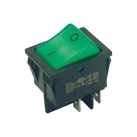 Bachmann EB-Wippenschalter sw/gn,16(8)A250V 2p. 924.097 (1/2)