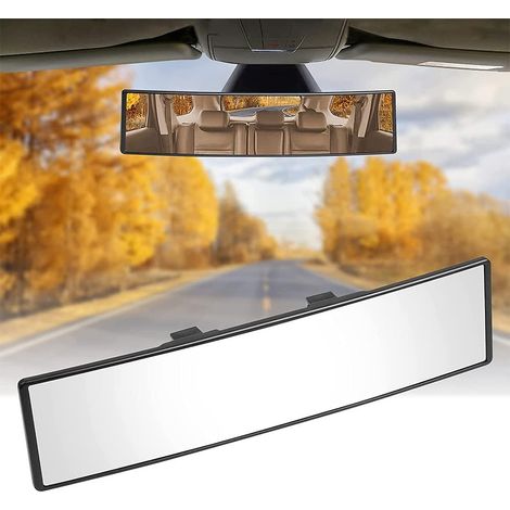 Rétroviseur Panoramique - À Pince - Pour Voiture SUV Camion - Champ de Vision Élargi - Verre HD Convexe - ABS Haute Résistance - Bleu - 1 Pièce (1/5)
