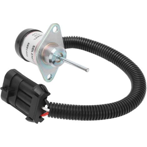Magnetventil zur Dieselmotorabschaltung, Kraftstoffpumpen-Absperrventil, Flammendurchschlagsicherung 6691498 12V DC für Kubota 1G925-60011 1503ES-12A5UC4S (1/5)