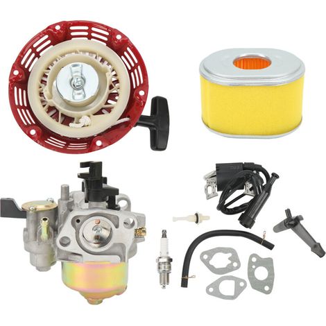 Kit de carburador GX160, arrancador de retroceso, bobina de encendido, bujía, filtro de aire para GX140 GX200 GX168 GX168F. (1/5)