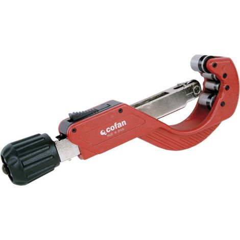COFAN cortatubos 4 rodillos p/tubos metal 6-76mm , Cortatubos con 4 rodillos para mejor agarre del tubo. Longitud disponible: 6-76 mm. Cuenta con un sistema ICS (Instant Change Sys