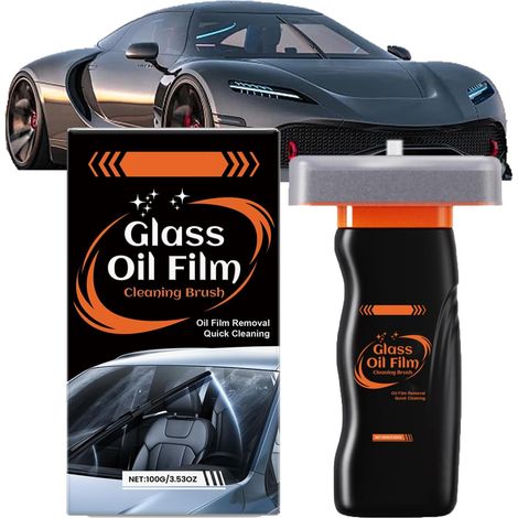 Nettoyants À Main En Émulsion De Verre Pour Voiture,Nettoyant Vitres Voiture Avec Brosse,Glass Emulsion,Gel De Nettoyage Émulsion Anti-Film D’Huile Pour Pare-Brise,Vitres,Rétroviseurs (1/5)