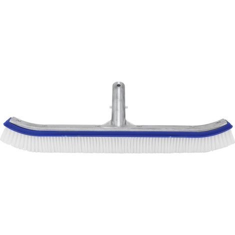 Brosse de nettoyage piscine professionnelle en aluminium léger – idéale pour carrelage mural et sol, manche télescopique ajustable (1/5)