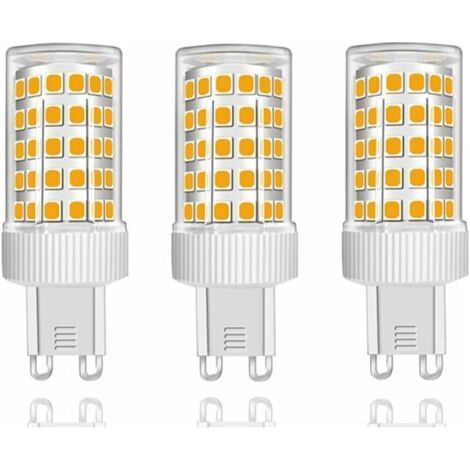Lot de 3 Ampoules LED G9 10W Équivalent Halogène 150W, 86 LED, 1000Lm, Angle de faisceau 360°, Ultra Lumineuses, AC220-240V, Non Dimmable, Blanc Chaud 3000K… [Classe énergétique B] (1/4)