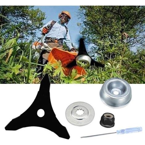 Cuchillas para desbrozadora, cuchillas dentadas de tres puntas especialmente diseñadas, desbrozadora (1/2)