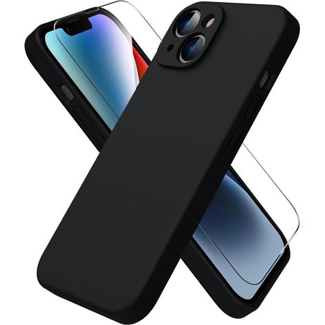 Handyhülle iPhone14 Silikon 360 Stoßfest Folie Schwarz (1/5)