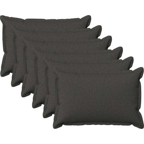 Funda de almohada 6 pcs HOUTEN Gris oscuro 40 x 60 cm vidaXL (1/5)