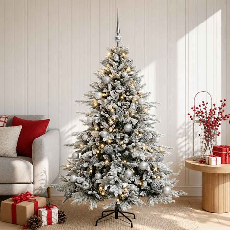 vidaXL Artificial Christmas Tree with Bauble 120 cm 150 LEDs (1/5)
