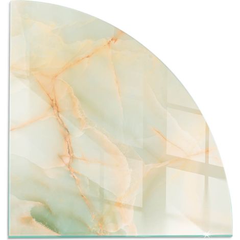 Plaque de protection en verre trempé de sol décorative imprimée sous cheminée Motif marbré abstrait 1/4 100x100 cm (1/5)