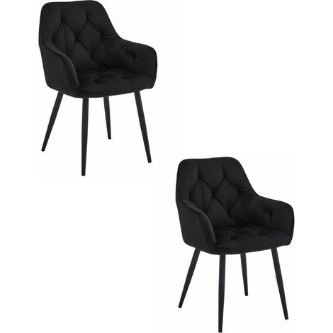 Leobert Jork silla de terciopelo negro diseño moderno