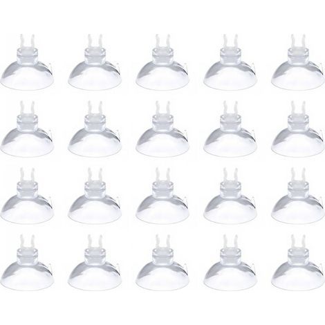 20 pièces Clips de Ventouse d'aquarium pour Tube d'air d'aquarium de 4 à 6 mm, Suceur de Tuyau d'air d'aquarium, Tube de Compagnie aérienne, Pince de Support de Tuyau d'air Transparent (1/5)