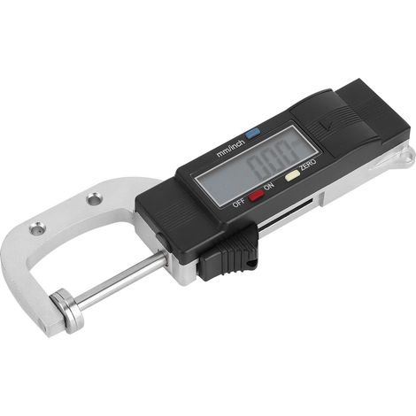 Jauge d'épaisseur digitale en acier inoxydable, pouces-métrique, outil de mesure, 0-25,4 mm (1/5)