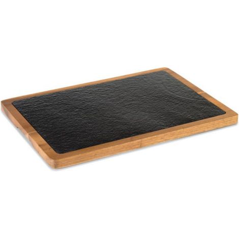 Plateau Ardoise et Bois 33 x 23 cm - Pujadas