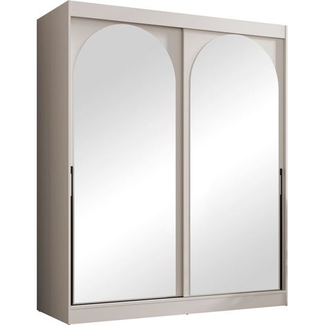 Armario Toledo 132, Cachemira, 216x180x65cm, Puertas de armario: Correderas, Número de estantes: 0