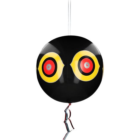 Ballon effaroucheur d'oiseaux - Répulsif à pigeons - Épouvantail réfléchissant et contrasté - Corbeaux, hérons, étourneaux - Noir (1/4)
