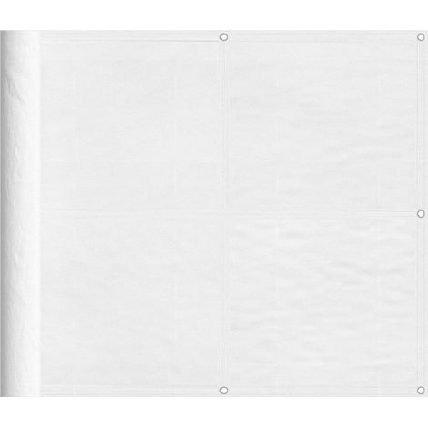 Écran de balcon blanc 90x800 cm 100% polyester oxford (1/5)