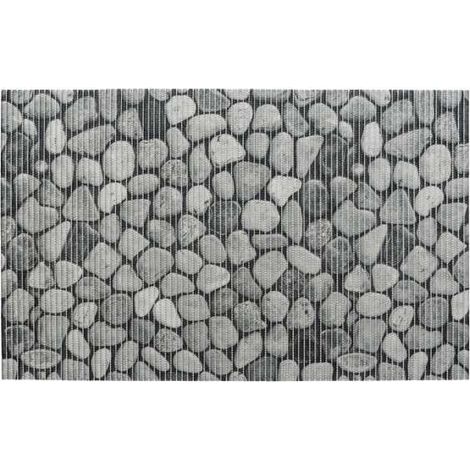 WENKO Tappetino in schiuma espansa Sassi. Design in pietra. Versatile per esterni che per interni, tagliabile su misura. Idrorepellente, antimacchia e antiscivolo. Misure (L x P): 50 x 80 cm (1/5)