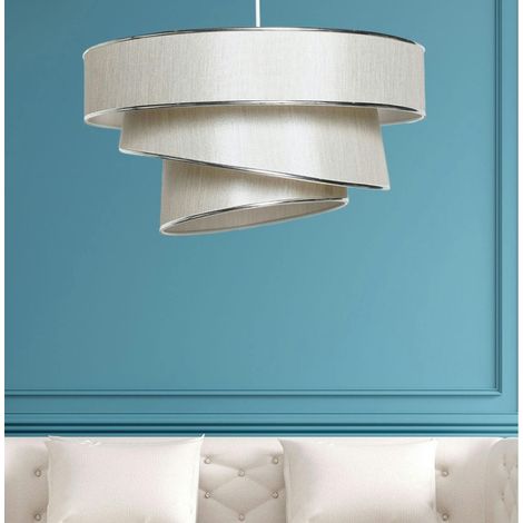 Suspension moderne beige - abat-jour triple ZURICH (1/3)