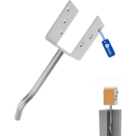 Support de poteau U avec goupille de pliage 101x300mm Galvanisé à Chaud Ancre platine (1/5)