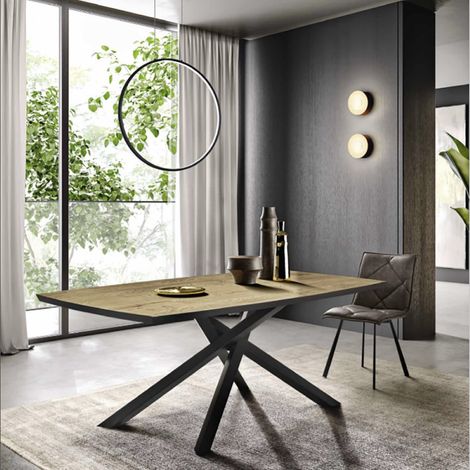 Tavolo fisso FLOYD 200 cm con piano in Rovere Crudo (1/5)