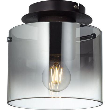 Beth, Wand-& Deckenleuchte 60W, Glas/Metall, rauchglas (1/4)