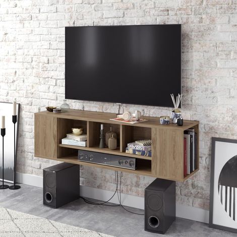 Support TV, mélamine, Walnut, Taille Unique (1/5)